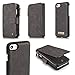 Harrms Leather wallet phone case iPhone 6/iPhone 6S/iPhone 6 Plus/iPhone 6S Plus/iPhone 7/iPhone 7 Plus,12 Card Slot Series [Zipper Cash Storage] Premium Flip Wallet Case Cover