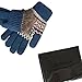 LETHMIK Womens&Girls Thick Knit Gloves Warm Winter Colorful Glove with Wool Lined Blue