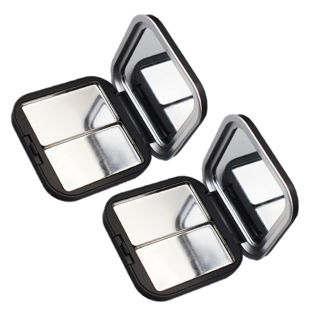 Beaupretty Empty Eyeshadow Palettes, 2pcs Magnetic Eyeshadow Palette Small Makeup Palette Cosmetics Powder Sample Container