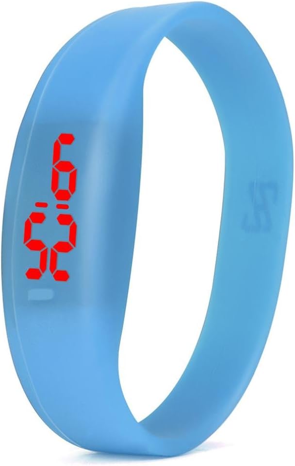 Kolylong Sports Digital Watch, Unisex Boy Girl Sports Silicone Digital LED Bracelet Wrist Watch for Students Men Women