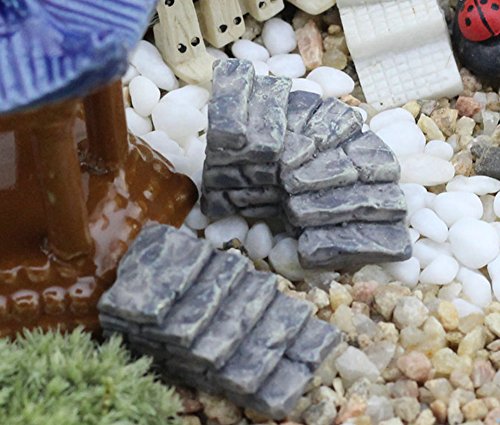 Freedi Miniature Stair Step Bridge Stair Garden Fairy Decoration Accessories Landscape DIY Ornaments (Bend)