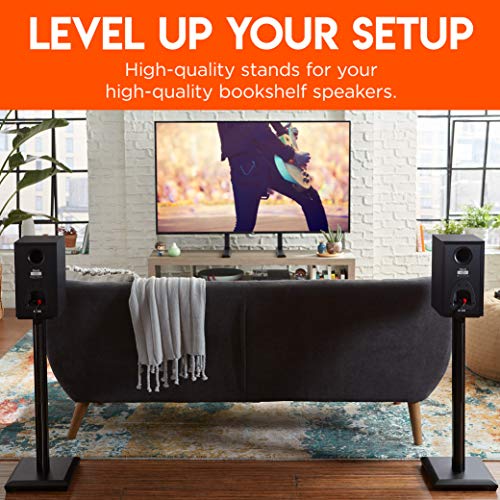 ECHOGEAR Premium Universal Floor Speaker Stands VibrationAbsorbing