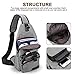 lcfun Canvas Sling Bag Shoulder chest cross body backpack, Men Women Crossbody backpack, usb charging port Backpack for Travel/Hiking/Outdoor Sport (Gray)