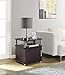 Ameriwood Home Carson End Table with Storage, Cherry/Black