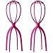 Dreamlover 2 Pack 19.7 Inches Portable Tall Wig Stands for All Wigs, Collapsible Wig Dryer, Durable Wig Display Tool, Travel Wig Stands (Hot Pink)