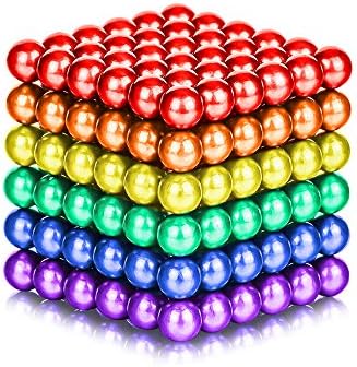 LiKee 5MM 216 Pieces Magnetic Sculpture Magnet Building Blocks Fidget Gadget Toys for Stress Relief, Office and Home Desk Decor, Cool Gadget for Adult,Man,Women (Colorful)