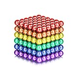 LiKee 5MM 216 Pieces Magnetic Sculpture Magnet Building Blocks Fidget Gadget Toys for Stress Relief, Office and Home Desk Decor, Cool Gadget for Adult,Man,Women (Colorful)