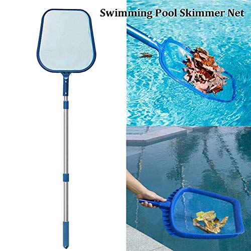 Leaf Skimmer Heavy Duty Pool Leaf Skimmer Net with Adjustable Aluminum Telescopic Pole for Pools and Spas Professional Swimming Pool Leaf Skimmer Net