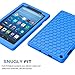 MoKo Case for All-New Amazon Fire HD 8 Tablet (7th/8th Generation, 2017/2018 Release) - [Honey Comb Series] Light Weight Shock Proof Soft Silicone Back Cover [Kids Friendly] for Fire HD 8, Blue