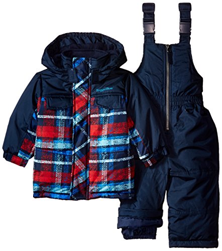 Rugged Bear Baby Boys' AO Plaid Snowsuit, Navy, 18 Months