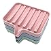 Soap Dish with Drain, Bar Soap Holder, Self Draining Waterfall Soap Tray for Shower Bathroom Kitchen Pack of 3