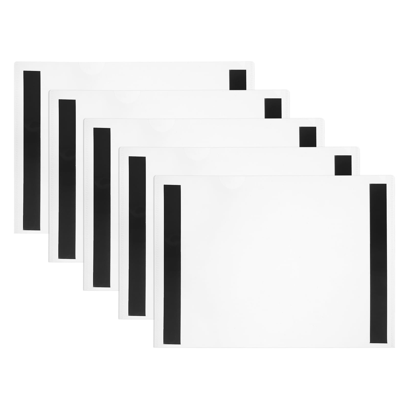 PATIKIL Magnetic Sign Holder Magnetic Frames Clear Plastic Paper Holder with Magnet Borders Magnetic Document Holder for A5 Size Poster Display Home Office Store, 8.7" x 6.3"