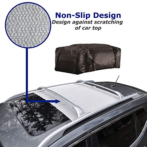 TrailOn Cargo Car Roof Mat (Universal) Rooftop Protective Storage and Travel Pad for Racks, Carriers, Rails on Autos, Trucks, SUVs | Water and Skid-Resistant Exterior Protection (X-Large, Sahara)