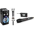Pyle 800W Karaoke PA Speaker System with Built-in DVD Player, Bluetooth, 2 Wireless Microphones, Audio Receiver Adapter, Remote Control