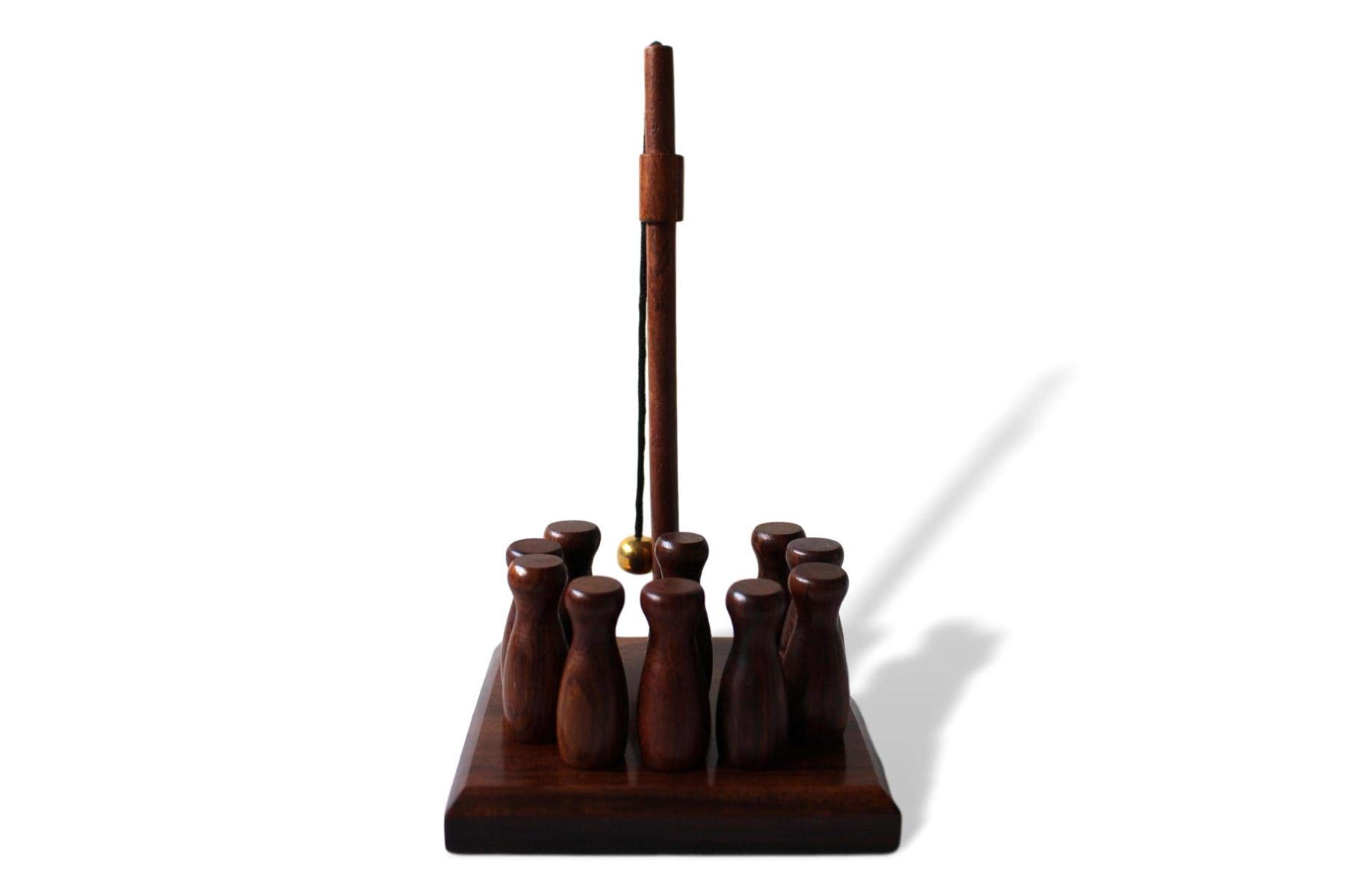 Handcrafted solid wood Bar Skittles Game | wooden bowling set | Pub skittles set | table top skittles | Devil amongst the tailors | Indoor skittles | vintage traditional pub game | tabletop skittles