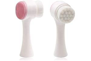 Chargenyang 2 in 1 Face Brush for Cleansing and Exfoliating Facial Cleaner Brush, Fashion Soft Double Sides Facial Deep Clean