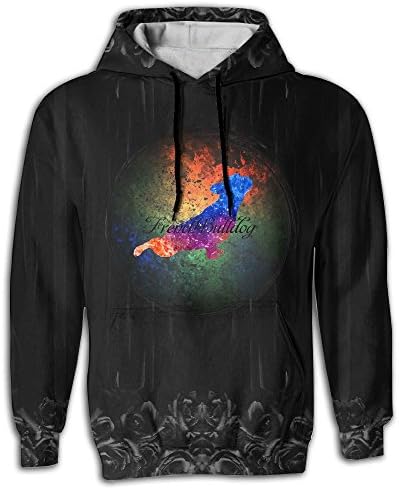 XCVUOIEWNM The Colored Dog On Earth Lightweight Funny Mens Big Pockets \r\nSweatershirt
