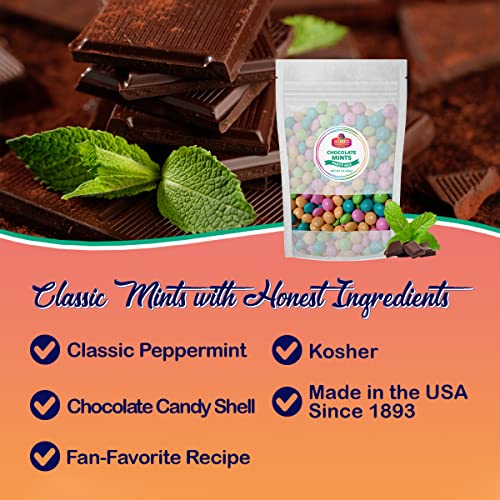 Roses Brands Gourmet Chocolate Mints 1 , 2lb Bag Bulk, Resealable
