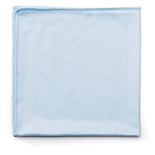Rubbermaid Commercial (FGQ63006BL00) Hygen Microfiber Glass/Mirror Cloth, 16-Inch Length x 16-Inch Width, Blue (6 Count)