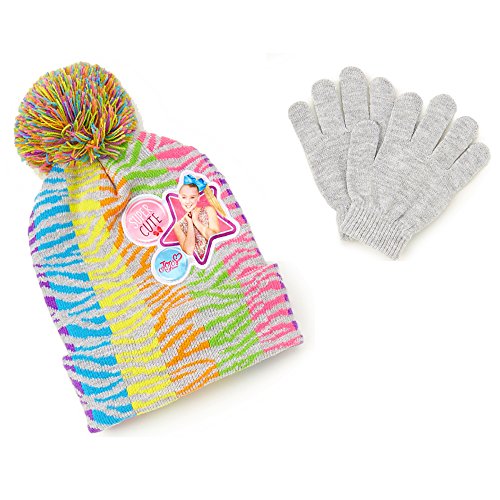 Nickelodeon JoJo Siwa Beanie & Glove Set (Grey/Multi)