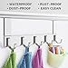 Anjuer Over The Door Hook Organizer Rack, Metal Coat Hanger Door 5 Hooks Hanger