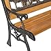 Best Choice Products Kids Mini Sized Outdoor Hardwood Patio Park Bench Decoration Accent w/Aluminum Frame and Safari Animal Accents, Brown