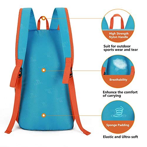 Camel 10L Lightweight Travel Backpack Outdoor Mountaineering Hiking Daypack with Durable & Waterproof (Sky Blue)