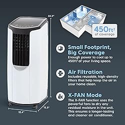 IRIS USA IHP-AC10K 3-in-1 WOOZOO Portable Air