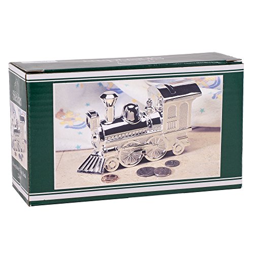 Non-Tarnish Nickel Plated Train Shaped Coin Savings Bank