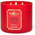Bath & Body Works White Barn Strawberry Pound Cake 3 Wick Scented Candle 411 g / 14.5 oz