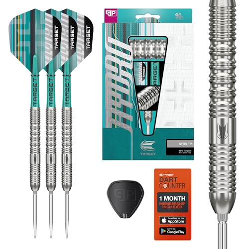 Target Darts Hydro Steel Tip Dart Set, 24G (Barrel 01) | 90 % Wolfram-Darts, Silberne Swiss Point-Spitzen, Pro Grip Tag-Schäfte, Pro Ultra No.6-Flügel