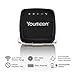 Youmoon Solar-Powered Portable Wireless Bluetooth Speaker 5W IPX4 Waterproof Silicone case and Stainless Steel Bracket for Outdoor with 6 Hour Playtime and 20 Hour Call Duration (Black)