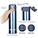 Stainless Steel Water Bottle, FILWO Double Wall Vacuum Insulated Travel Mug 100% Leak & Sweat Proof BPA Free, Cold 24 Hrs / Hot 12 Hrs Perfect for Camping,Cycling,Gym,17 oz Vacuum Flask (Blue)