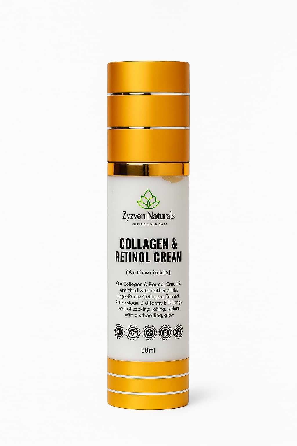 NAFI Collagen Retinol Moisturiser 50ml – Formerly Zyzven Naturals – Hydrating Anti-Ageing Cream for Fine Lines, Wrinkles & Firmness – Vegan, Fragrance-Free