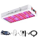 King Plus 1200w LED Grow Light Full Spectrum for Greenhouse Indoor Plant Veg and Flower(Dual-chip 10w LEDs)