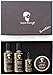 Beard Grooming & Trimming Kit for Men Care - Beard Brush, Beard Comb, Unscented Beard Oil Leave in Conditioner, Mustache & Beard Balm Butter Wax Growth, Styling Scissors - Stocking Stuffers Gift set