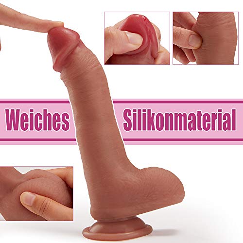 Realistischer Dildo Vibratoren für sie Mit Besondere Drehung Vibration und Heizfunktion G-Punkt Vibratoren Fernbedienung mit 10 Frequenzmodi Moruioy Silkon Dildos Sexspizeug für Frauen und Paare