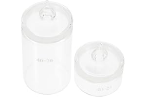 Alipis 2pcs Glass Weighing Bottles for Laboratory Simple Sampling Weighing Jars Lid