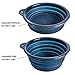 Bonza by Leash Boss Large Collapsible Dog Bowls Twin Pack, Portable Dog Water Bowls for Medium to Large Dogs, Lightweight, Sturdy, Leak Proof, Food Safe, Premium Quality Travel Pet Bowl Solution