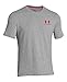 Under Armour Men's Charged Cotton Sportstyle T-Shirt, True Gray Heather /Red, X-Large