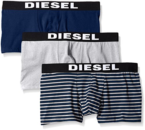 Diesel Men's 3-Pack Shawn Hero Fit Trunk, Grey/Navy, X-Large
