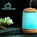 Homasy 200ml Aroma Essential Oil Diffuser, Wood Grain, Night Light with 7 Color LED Changing for Yoga Spa Home Office Room