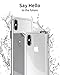 iPhone X Case, NOHON Full Body Slim Fit Ultra-Thin Case Lightweight, [Magnetic Adsorption Technology] [Metal Frame] [Clear Tempered Glass Back] [Support Wireless Charging] for iPhone X/10 - Silver