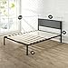 ZINUS Korey Metal Platform Bed Frame with Upholstered Headboard, Wood Slat Support, No Box Spring, Easy Assembly, Twin