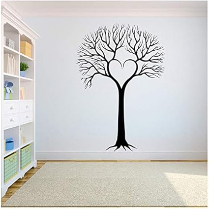 Árbol, etiqueta de la pared, dormitorio, vida, árbol, raíz, pájaro