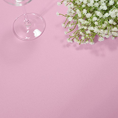 VEEYOO Cloth Napkins - Set of 12 Pieces 17 x 17 Inch Solid Polyester Table Napkins - Soft Washable and Reusable Dinner Napkin for Weddings, Parties, Restaurant (Pink Napkins Cloth)