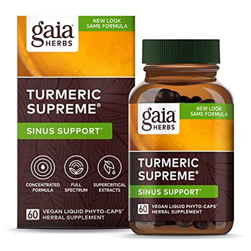 Gaia Herbs Turmeric Supreme Sinus Support Helps Provide Sinus Relief