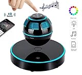 Levitating Bluetooth Speakers - DENT Floating Speaker with Bluetooth 4.0, 360 Degree Rotation, Touch Control Button and Colorful Changing Led Magnetic Bedside Table Lamp