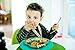 Qshare Toddler Plates, One-Piece Baby Plate for Babies Toddlers and Kids, Portable BPA-Free FDA Approved Strong Suction Plates for Toddlers, Dishwasher and Microwave Safe Silicone Placemat 11x8x1''