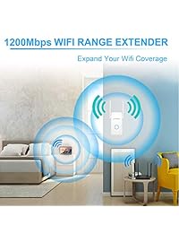 Extensor de alcance WiFi de hasta 1200 Mbps de extensión WiFi, repetidor, amplificador de señal WiFi, punto de acceso a las antenas externas Internet Booster